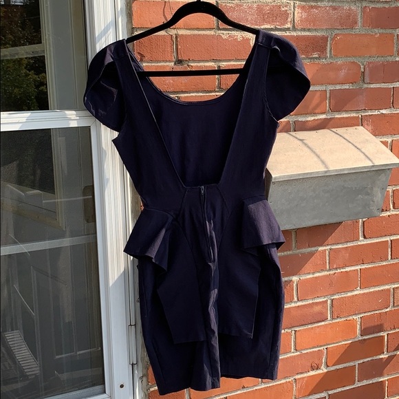 Stretchy navy blue dress - Picture 3 of 5